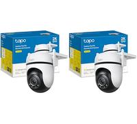 Tapo C520WS - Cámara Vigilancia Wi-Fi Exterior 360°, Resolución 2K QHD, Visión Nocturna en Color Starlight, Detección IA Múltiple, Seguimiento de Movimiento, IP66 (Paquete de 2)