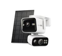 Tapo C675D Kit - Cámara de vigilancia solar exterior 4K doble lente - Cámara WiFi - Ultra gran angular 169° + teleobjetivo Zoom 5X, seguimiento automático IA 360°, captura continua 24/7 AOV