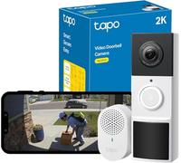 Tapo Timbre videoportero D210 inalámbrico 2K WiFi, impermeable, visión nocturna, audio bidireccional