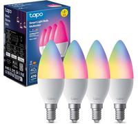 Tapo L430C(4-Pack) - Bombilla inteligente WiFi,2500K-6500K, 40W 470Lm, E27 | Regulable. 16M de Colores. Horarios y Temporizador. No Requiere Hub. Modo Ausente. Control por Voz (Alexa/Google) y App Tapo.