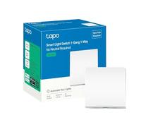 Tapo S210 - Interruptor Inteligente Wi-Fi para Luz, Control por App y Voz Alexa/Google, Programable, Modo Ausente, Sin Cable Neutro, Batería Reemplazable, Instalación Fácil Hogar Conectado