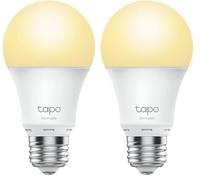 Tapo TP-Link L510E (2-Pack) - Bombilla LED Inteligente, Bombilla WiFi sin necesidad de Hub, Blanco Cálido 2700K, Regulable,E27, 8.7W/ 806lm, Compatible Alexa, Echo y Google Home (Paquete de 2)