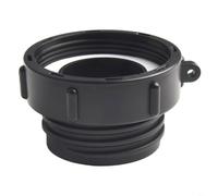 Tapón adaptador IBC - Tapa de válvula estable de plástico para depósito de agua de lluvia - S60 x 6 rosca para grifo de paso y conexión de manguera - Boquilla de drenaje para bidón negro (62 mm)