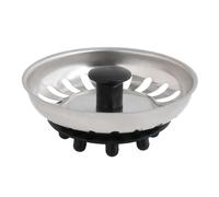 Tapón cesta fregadero inox Ø115 mm con junta pvc - compatible salida