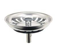 Tapón cesta fregadero inoxidable Ø115 mm con vástago metálico y ju