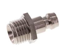 Tapón de acoplamiento de moldes DN 6 de acero inoxidable G 1/4 pulgadas rosca macho