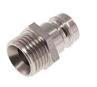 Tapón de acoplamiento de moldes DN 9 de acero inoxidable con rosca macho M16x1,5
