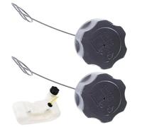 tapón de combustible, Tapa de tanque gasolina multicombustible (2 piezas) for Fuxtec, Güde, Rotfuchs, Zipper y for desbrozadora. Piezas for herramientas jardín