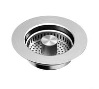 Tapón de drenaje 3 en 1 para fregadero de cocina, filtro de alimentos, bloqueador de malos olores, cesta de malla de acero inoxidable resistente al óxido, instalación rápida, se adapta a aberturas de