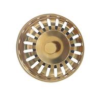 Tapón de filtro de colador de 8,3 CM for fregadero de cocina, tapón de drenaje de Color dorado, tapón de fregadero for drenaje de fregadero estándar de 3-1/2 pulgadas ( Color : Gold , Size : 1 PC )