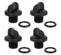 Tapón de Vaciado R0446000 para Bomba de Piscina con Junta Tórica (Pack 4) | Plástico con Caucho Resistente a la Corrosión, Ajuste Manual Sin Herramientas, Rosca de 1/4, Compatible Intex y Bestway