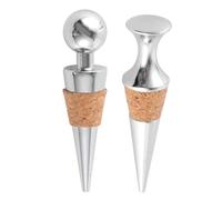 Tapón de Vino Cono Creativo 2 Piezas de Acero Inoxidable y Madera