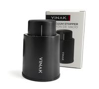 Tapón de Vino de vacío Time VINAK (1 Unidad) Mejora la conservación de vinos extrayendo el oxígeno de la Botella Permite Registrar el día de Cierre Reutilizable