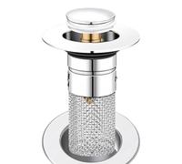 Tapón desplegable para fregadero, recogedor de pelo para desagüe de ducha, 60 x 80 mm, repuesto de enchufe antiguo, cesta de filtro de acero inoxidable, uso en fregadero de baño, drenaje de suelo de