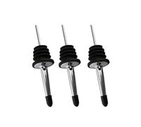 Tapón dispensador de Botellas con Tapa, vertedor Vino Acero Inoxidable, 2/3 Uds(3pcs Silver A)