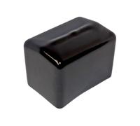 Tapón rectangular de goma (PVC), tapa para cierre de tubos rectangulares, pie para sillas, taburetes, mesas - 100 x 50 - Negro - 20 unidades Plastic Hardware Store