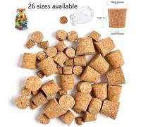 Tapones de corcho de 5-10 piezas, tapones de corcho para botellas, tapones de corcho cónicos de madera, adecuados para manualidades con botellas y botellas de vino 20x15x35mm 10pcs