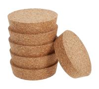 Tapones de Corcho Redondos para Botellas de Vidrio, 6 Piezas
