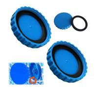 Tapones de Invierno para Piscina Intex y Bestway, Set de 2 Piezas con Juntas de estanqueidad, tapón Cierre para Piscina Desmontable con Rosca Interior 83 mm, Accesorios de Invierno para Piscina