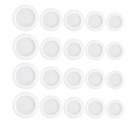 Tapones de Plástico para Alcancía Blancos, 20 Piezas, Varios Tamaños