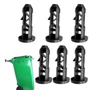 Tapones De Seguridad Para Cubo De Basura - 6 Tapones Para Tapa De Bote De Basura, Cierre Seguro Y Durable | Pasadores De Conexión, Accesorios Resistentes A Arañazos Para Escuelas, Estaciones De Transp
