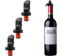 Tapones De Vino De Silicona De 3 Uds, Tapones De Botella De Vacío Reutilizables, Tapón De Bebida Manual Expandible