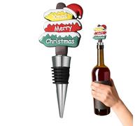 Tapones para botellas de vino de Navidad, elementos clásicos de Navidad, tapón reutilizable para botellas de vidrio, tapón de cerveza, de sellado para todo tipo, leche de soja