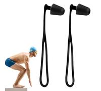 Tapones para Natación,Cómodos Tapones Acuáticos De Silicona Reutilizables - 1 Par Reutilizables con Cordón, Protección Auditiva para Actividades Acuáticas Adultos y Niños