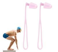 Tapones Para Oídos De Natación - Accesorios de Natación en Silicona Reutilizables | Protección Auditiva Con Cordón Para Deportes Acuáticos Como Buceo, Surf Y Kayak