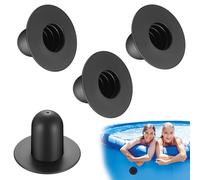 Tapones para Piscina (Paquete de 6), Tapones para tuberías de Bombas de Piscina, Tapones de Repuesto para Piscinas, Tapones para Orificios de Filtro de Bombas de Filtro Intex y Bestway (Negros)