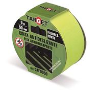 TARGET CAF0550 - Cinta Antideslizante - 5m X 50mm - Fluorescente | Advertencia - Seguridad - Alta visibilidad - Áreas oscuras