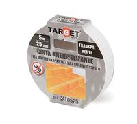 TARGET CAT0525 - Cinta Antideslizante - Adhesiva - 5 Metros x 25 Milímetros - Seguridad - Suelo - Escaleras - Transparente