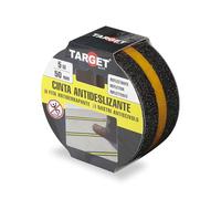 TARGET Cinta Antideslizante Adhesiva, Seguridad, Escaleras, Rampas | Para interior y exterior, Anti caída (BANDA REFLECTANTE, 5 M X 50 mm)