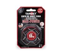 TARGET - Cinta de doble cara - EXTRA POWER - Cinta de montaje impermeable | Para colgar objetos sin taladros. Para aplicaciones permanentes, interior y exterior (MAX POWER)