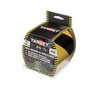 TARGET - Cinta de Señalización Adhesiva | Para Marcaje de Suelos y Objetos, Advertecia de Seguridad (AMARILLO Y NEGRO, 33 M x 100 mm)