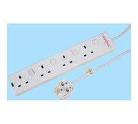 Target Rb-02-4Gangswd Uk Power Extension, 2M, 4 Uk Ports, Individua... NUEVO