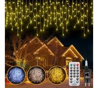 targetone Cadena de luces LEDs Cortinas de Luz Impermeable Garland 11 Modos de Operación Luz para Decoración de Interiores,Exterior,Boda, Navidad,Fiesta (10m 352leds)