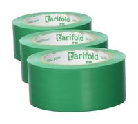TARIFOLD Cinta adhesiva marcaje y señalizacion de suelo 33 mt x 50 mm color verde (Paquete de 3)