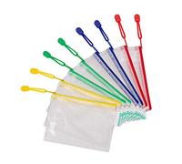 TARIFOLD Es 509069 - Lote 8 Bolsas de Archivo con Cremallera de Malla A6, Carpetas A6 de Plástico de Impermeable para Documentos, Recibos Papelería Oficina Viaje escuela, hogar, colores Surtidos