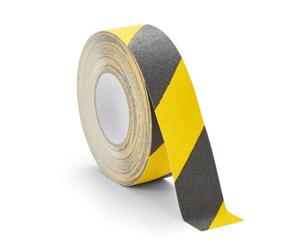 Tarifold Rollo Cinta de Seguridad Adhesiva Antideslizante Negro/Amarillo 50mm x 18,3m