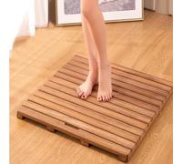 Tarima Ducha，Alfombra Ducha，Alfombra Bañera Antideslizante，Alfombrilla de baño de bambú con Patas Antideslizantes, Impermeable, de Madera Maciza, para Cocina, b