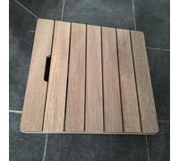 Tarima Ducha Alfombrilla de Ducha de Madera de Cedro Antideslizante de 30 Cm a 120 Cm, Rejilla de Drenaje de Madera de Secado Rápido para Baño, Alfombrilla de Ducha Pequeña y Grande/Accesorios(50cmx60
