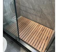 Tarima Ducha Madera Alfombra de Baño de Madera Rectangular, Plataforma de Listones Antideslizante Resistente Al Agua, Alfombra de Piso de Ducha Exterior para RV/SPA/Cocina/Puerta (Size : 30 x 70 cm (