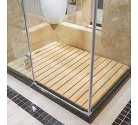 Tarima Ducha Madera Estera de Listones para Ducha Interior, Tarea Pesada Cojín Natural para Los Pies del Baño, Sin Rebabas Pedal de Madera Antideslizante para Puerta de Balcón de Cocina (Size : 30 x