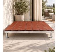 Tarima Exterior WPC, Suelo Modular de Jardín con Patas de Altura Regulable | Pavimento de composite, plataforma elevada para patios, terrazas, zonas de descanso, camping y puestos de mercado