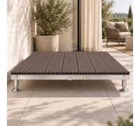 Tarima Exterior WPC, Suelo Modular de Jardín con Patas de Altura Regulable | Pavimento de composite, plataforma elevada para patios, terrazas, zonas de descanso, camping y puestos de mercado