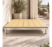 Tarima Exterior WPC, Suelo Modular de Jardín con Patas de Altura Regulable | Pavimento de composite, plataforma elevada para patios, terrazas, zonas de descanso, camping y puestos de mercado