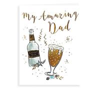 Tarjeta de cumpleaños contemporánea de lujo Amazing Dad - 8 x 6 pulgadas - Diseños Koko