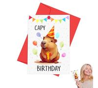 Tarjeta de cumpleaños de cobaya Papel Bonito Con Un Estampado De Hámsteres
