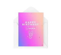 Tarjeta de cumpleaños del zodiaco - Feliz cumpleaños Escorpio, signo de agua, tarjeta de escorpio, tarjeta de cumpleaños de escorpio, tarjetas de cumpleaños con signo de estrella, CBH1834
